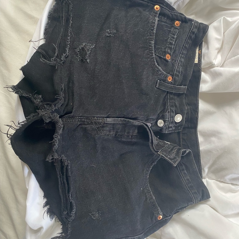 Levi's Premium Black Denim Shorts
